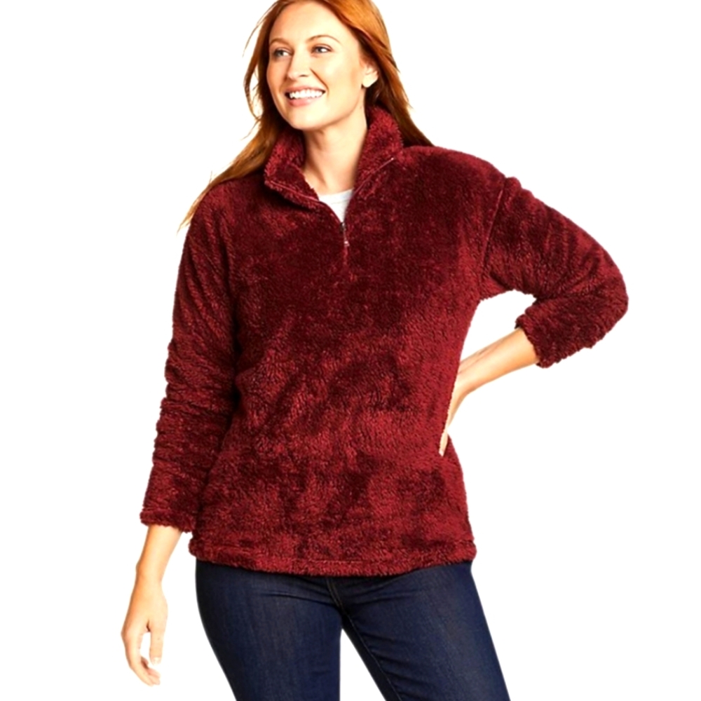 Eddie Bauer Women's Quest Plush 2.0 Quarter Zip Sz Medium